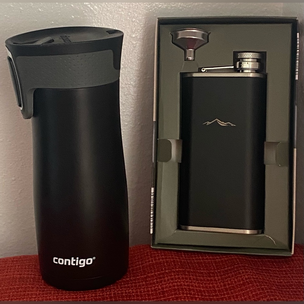 NWT…CONTIGO BLACK TUMBLR AND ADVENTURIDGE FLASK SET - Picture 3 of 16